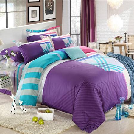 精致睡眠的溫柔守護(hù)——瀚庭貢緞活性印花四件套·維拉1.5米床款